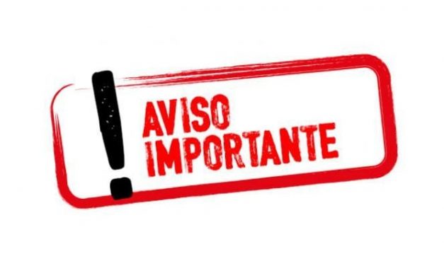 AVISO IMPORTANTE