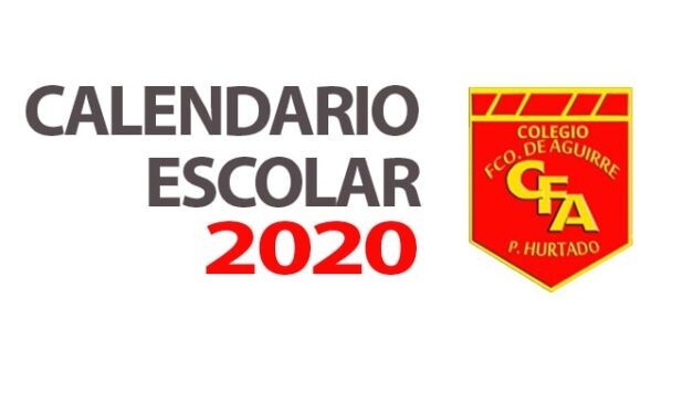 CALENDARIO ESCOLAR 2020