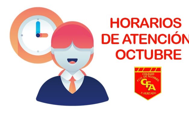HORARIOS DE ATENCIÓN