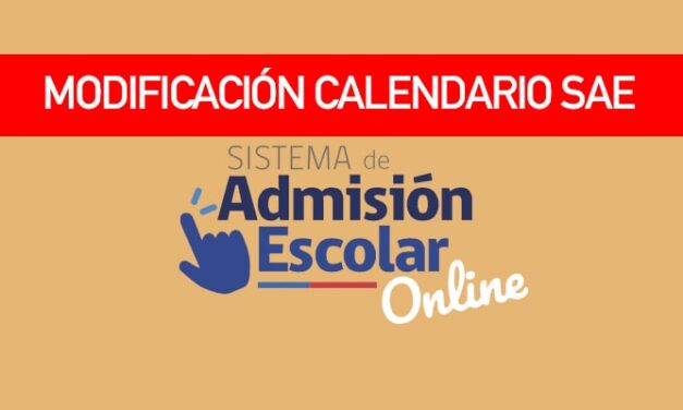 MODIFICACIÓN CALENDARIO SAE