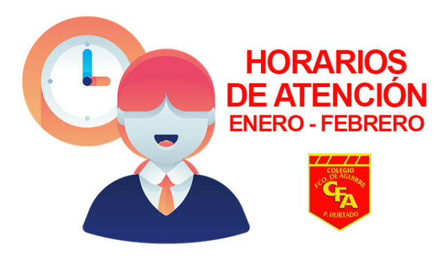 HORARIO DE ATENCIÓN ENERO Y FEBRERO