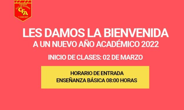 INICIO DE CLASES 2022