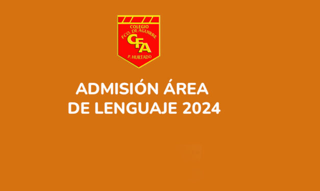 ADMISION AREA DE LENGUAJE
