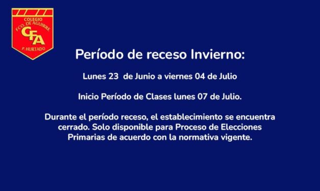 Periodo de receso de invierno